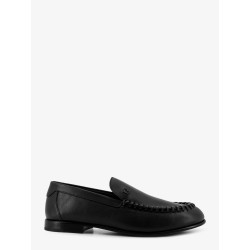 Leather loafers with metal FF logo