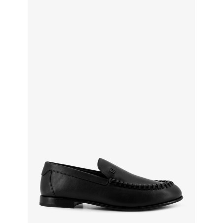 Leather loafers with metal FF logo