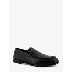 Leather loafers with metal FF logo