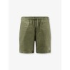 Linen bermuda shorts with embroidered logo