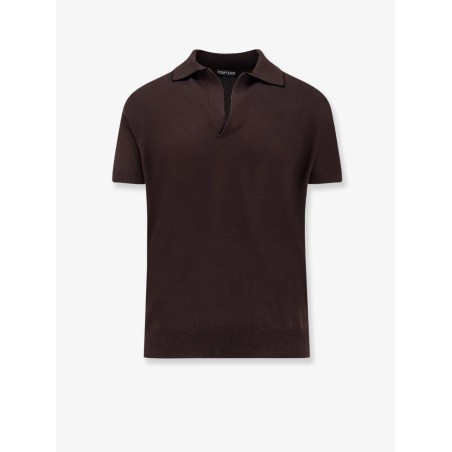 Cotton and silk blend polo shirt