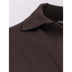 Cotton and silk blend polo shirt