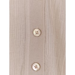 Silk and cotton cardigan with crinkled effect