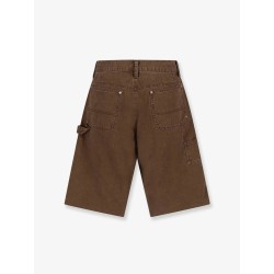 Cargo cotton bermuda shorts with distressed effect