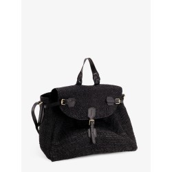 Alpha Raffia Shoulder Bag