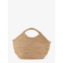 Pure raffia shoulder bag