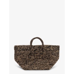 Vanilla raffia handbag