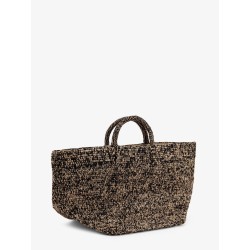 Vanilla raffia handbag