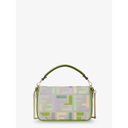 Baguette Mini multicolored FF fabric crossbody bag