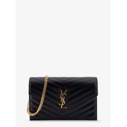 Leather crossbody bag with metal Cassandra logo