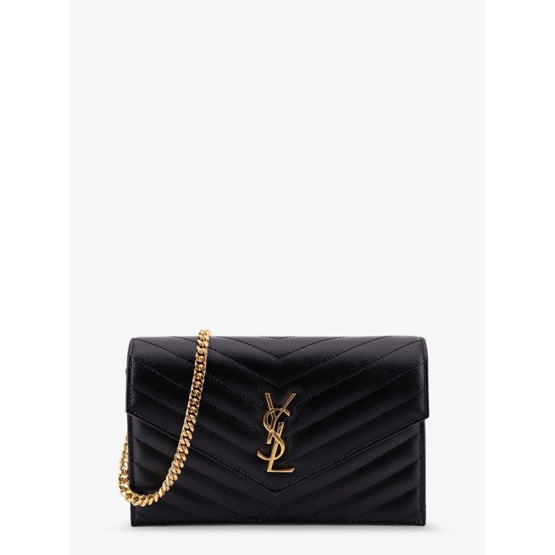 Leather crossbody bag with metal Cassandra logo