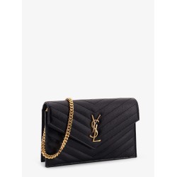 Leather crossbody bag with metal Cassandra logo