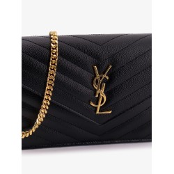 Leather crossbody bag with metal Cassandra logo