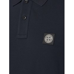 Stretch organic cotton polo shirt