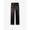 Peg leather trousers