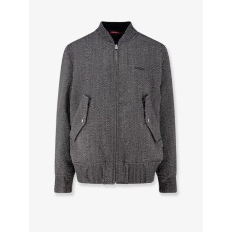 Reversible wool and nylon jacket