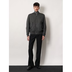 Reversible wool and nylon jacket