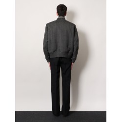 Reversible wool and nylon jacket