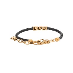 LEATHER BRACELET WITH "GREEK"