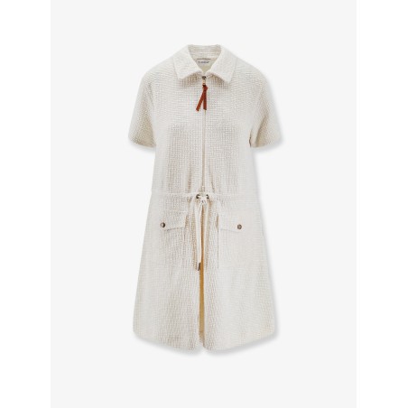 Dress with adjustable drawstring