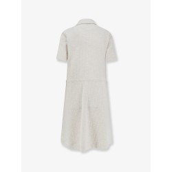 Dress with adjustable drawstring