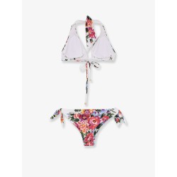 Nylon bikini with floral print