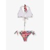 Nylon bikini with floral print