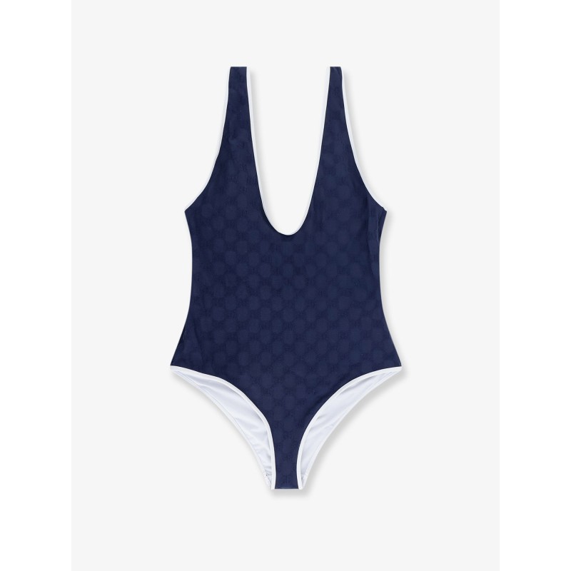One-piece swimwear with GG motif