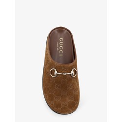 Suede sandals with all-over GG motif