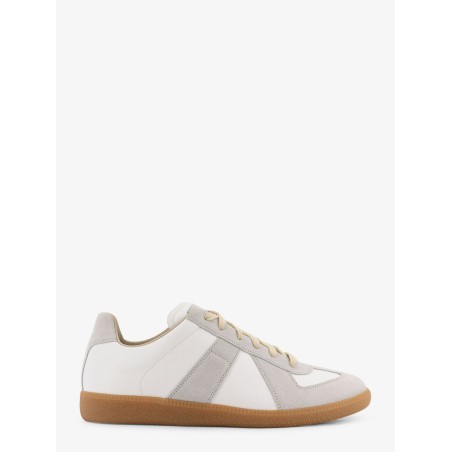 Replica leather and suede low-top sneakers