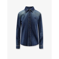 Denim shirt with embroidery