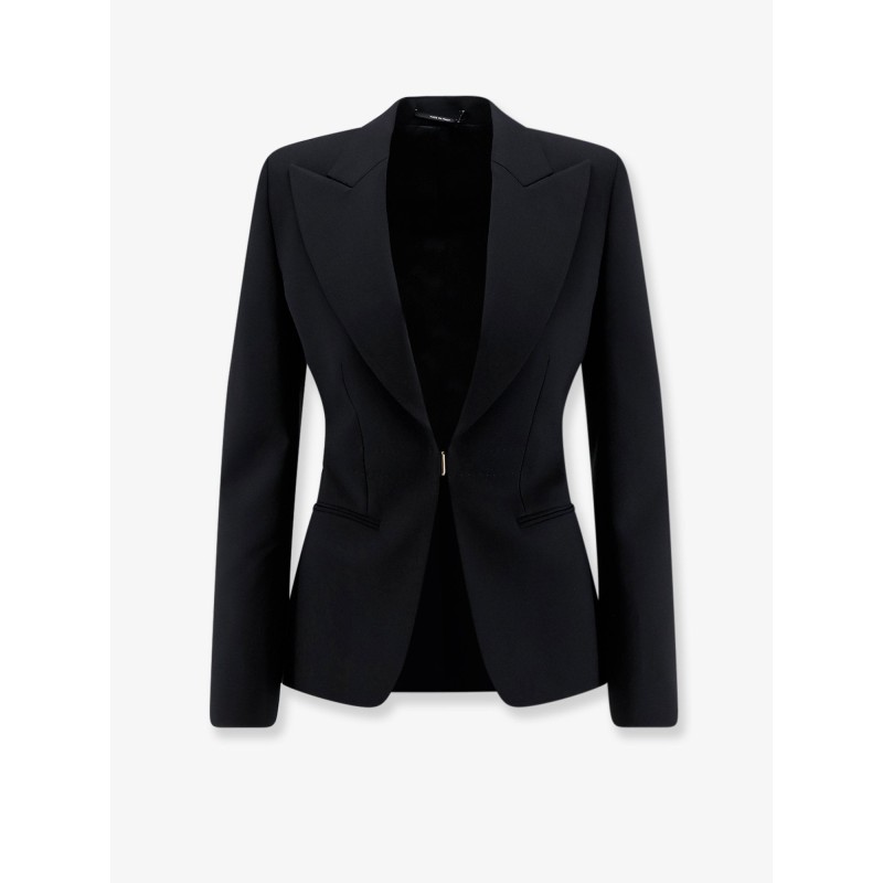 Technical wool blazer