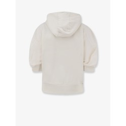Cotton sweatshirt with nylon sleeves