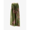 Printed silk long skirt