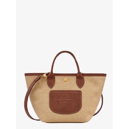 Le Panier Pliage XS rafia and leather crossbody bag