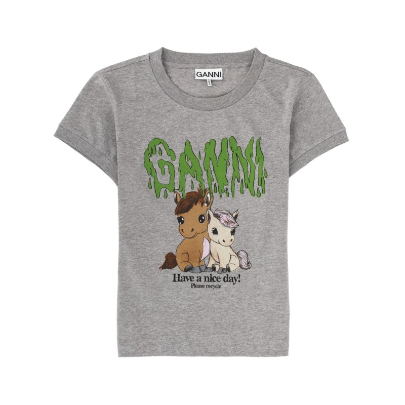 T-SHIRT WITH PRINT AND LOGO