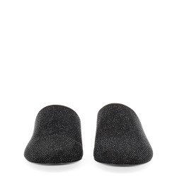 LEATHER SLIPPER WITH RHINESTONES