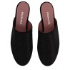 LEATHER SLIPPER WITH RHINESTONES