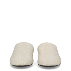 LEATHER SLIPPER WITH RHINESTONES