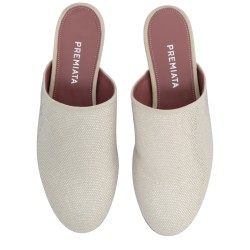 LEATHER SLIPPER WITH RHINESTONES