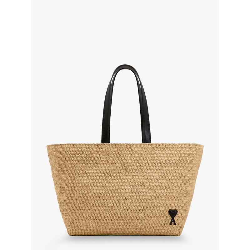 Ami de coeur raffia shoulder bag