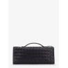 Andiamo Leather Clutch with Intrecciato Pattern