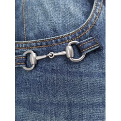 Cotton jeans with Horsebit