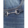 Cotton jeans with Horsebit