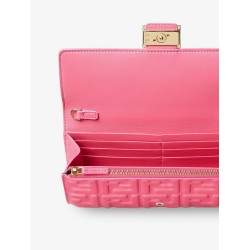 Continental with Chain Baguette leather shoulder bag with embossed FF logo