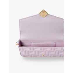 Wallet On Chain FF Diamonds leather shoulder bag with FF embossed logo