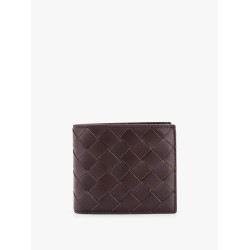 Leather wallet with Intrecciato pattern