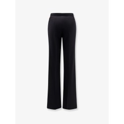 Trousers with double logoed button