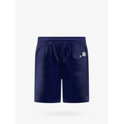 Recycled nylon swim trunks with embroidered logo on the front
