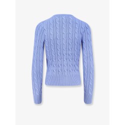 Cotton cardigan with contrasting logo